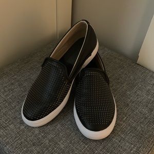 Size 5 Black Lacoste Slip Ons